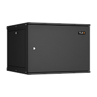 Настенный разборный шкаф NIKOMAX 19", 9U, цельнометаллическая дверь, Ш600хВ436хГ600мм, 2 пары монтажных направляющих, черный