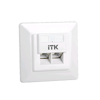 ITK Внутренняя инф. розетка RJ45 кат. 5Е FTP 2 порта