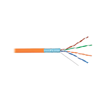 Кабель Суприм F/UTP, 4 пары, Кат.5e (Класс D), 100 МГц, AWG 24, внутренний, LSZH нг(A)-HF, оранжевый, коробка 305 м