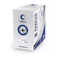 Кабель витая пара UTP (U/UTP), категория 6, 4 пары (23 AWG), одножильный, LSZH нг(А)-HF, белый (305 м)