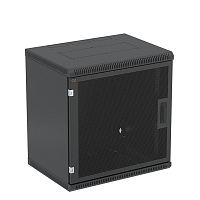 Шкаф телекоммуникационный настенный разборный черный 19”,9U(600x450), ШТ-НСр-9U-600-450-П-Ч дверь перфорированная ССД