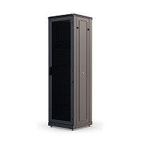 Шкаф телекоммуникационный напольный 19", 42U(600x1000), ШТ-НП-М-42U-600-1000-П-Ч, передняя дверь перфорация, черный ССД