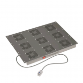 Вентиляторный модуль 19", 9 вент. с термостатом RAL 9005