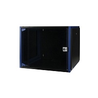 Шкаф настен. 19", 9U 600х600, дв. стек, чер.