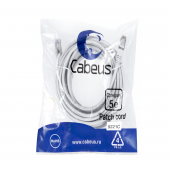 Патч-корд F/UTP, категория 5е, 2xRJ45/8p8c, экранированный, серый, PVC, 1м