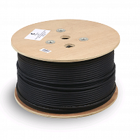 Кабель витая пара экранированная FTP (F/UTP), категория 5e, 4 пары (24 AWG), одножильный, экран - фольга, для внеш прокл  LSZH-UV (305 м)