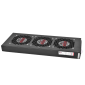 Модуль вентиляторный, 3 вентилятора, колодка, цвет черный