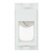 Адаптер Mosaic 22,5х45 мм со шторкой для модуля Keystone, 1 порт (модуль), белый