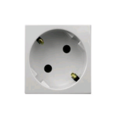 Розетка 220В 2к+з,45х45мм,белая