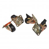 Компл. роликов, 2 шт с тормозом, 2 обычных, нагрузка 150 кг на ролик