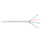Кабель NIKOMAX U/UTP 4 пары, Кат.5e (Класс D), тест по ISO/IEC, 100МГц, одножильный, BC (чистая медь), 24AWG (0,51мм), полимерный материал нг(А)-HF, в