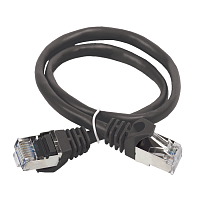 ITK Коммутационный шнур кат. 5Е FTP PVC 15м черный