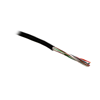 Кабель витая пара, неэкранированная U/UTP, категория 3, 10 пар (24 AWG), одножильный (solid), внешний, PE, -40°C до +50°C, черный