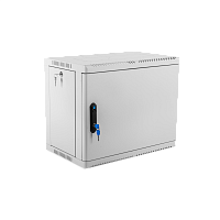 Шкаф телекоммуникационный настенный сварной 9U (600 × 660) съёмные стенки, дверь металл, чёрный