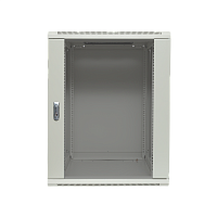 Шкаф настенный 19" TERACOM PRO 12U 600х450 мм дверь стеклянная с замком-ручкой серый