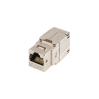 Модуль-вставка NIKOMAX типа Keystone, Кат.8 (Класс I), 2000МГц, RJ45/8P8C, самозажимной, T568A/B, полный экран, металлик - гарантия: 5 лет расширенная