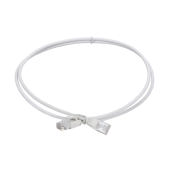 ITK Коммутационный шнур кат.6 UTP LSZH 3м slim колпачок без язычка белый