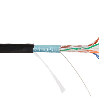 Кабель NIKOLAN F/UTP 4 пары, Кат.6a (Класс Eа), тест по ISO/IEC, 500МГц, одножильный, BC (чистая медь), 23AWG (0,57мм), внешний, PE, черный, 500м