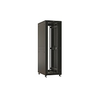 Шкаф напольный 19-дюймовый, 47U, 2277x800х800 мм (ВхШхГ), передняя и задняя распашные перфорированные двери (75%), ручка с замком, 2 вертикальных кабе