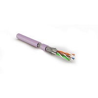 Кабель витая пара, экранированная S/FTP, категория 8.1 (Класс I, 2000MHz), 4 пары (23 AWG), одножильный (solid), LSZH (нг(А)-HF), –40°C – +80°C, розов