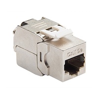 Розеточный модуль Keystone кат.5e, FTP, 1xRJ45, T568A/B, без инструмента, белый