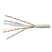 Кабель витая пара UTP (U/UTP), категория 6, 4 пары (23 AWG), одножильный, нг(А)-LSLTx, серый (50 м)