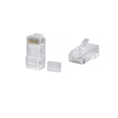 Коннектор RJ-45 под витую пару, категория 6 (50 µ"/ 50 микродюймов), универсальный (для одножильного и многожильного кабеля), для п