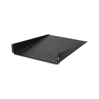 Полка фронтальная NIKOMAX, 19", 2U, глубиной 600мм, крепеж в комплекте, черная