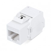 Вставка Keystone Jack RJ-45(8P8C), 180 градусов, категория 6A, без инструмента Toolless, белая