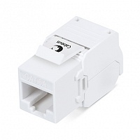 Вставка Keystone Jack RJ-45(8P8C), 180 градусов, категория 6A, без инструмента Toolless, белая