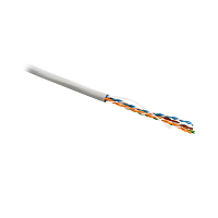 Кабель витая пара, неэкран U/UTP, кат 5e, 4 пары (24 AWG), однож (solid), LSZH, нг(А)-HF, -20°C – +75°C, серый - гарантия:15 лет комп, 25 лет сист