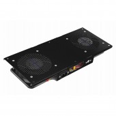 Вентиляторный модуль потолочный чёрный, 3 вентилятора с термодатчиком 35С ВМ-3П-Ч ССД