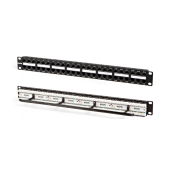 Патч-панель высокой плотности 19", 1U, 48 портов RJ-45, категория 5e, Dual IDC