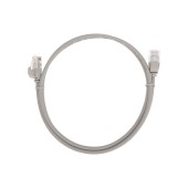 Шнур коммутационный патч-корд U/UTP, CAT 6A (10G), RJ45-RJ45, 28AWG, LSZH, серый, 1м REXANT
