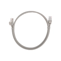 Шнур коммутационный патч-корд U/UTP, CAT 6A (10G), RJ45-RJ45, 28AWG, LSZH, серый, 1м REXANT