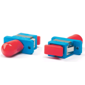 Проходной адаптер ST-SC, SM (для одномодового кабеля), корпус пластмассовый, (синий)