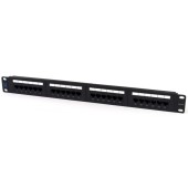 Организатор кабельный с окнами 19", 1U, 4 кольца, 40мм, металл, цвет черный