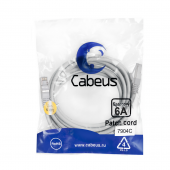 Патч-корд S/FTP, категория 6а (10G), 2xRJ45/8p8c, экранированный, серый, LSZH, 3м