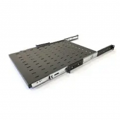 Полка выдвижная c 19'' креплением, глубина 600 мм, нагрузка до 20 кг, для шкафов TTB глубиной 800-1200мм, цвет черный (RAL 9004)