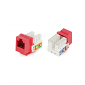 Вставка Keystone Jack RJ-45(8P8C), категория 5e, Dual IDC, красная