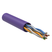 ITK Витая пара U/UTP кат.6 4х2х23AWG solid LSZH нг(А)-HF фиолетовый (305м)
