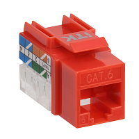 ITK Модуль Keystone Jack кат.6 UTP 110 IDC 90град красный