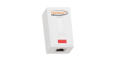 Настенная розетка NIKOMAX, 1 порт, Кат.5e (Класс D), 100МГц, RJ45/8P8C, 110/KRONE, T568A/B, на печатной плате, экранированная, белая - гарантия: 5 лет