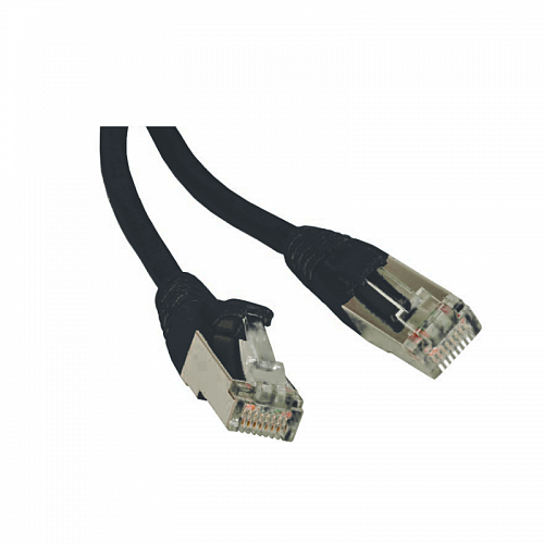 Hyperline PC-LPM-STP-RJ45-RJ45-C5e-5M-LSZH-BK Патч-корд F/UTP, экранированный, Cat.5е, LSZH, 5 м, че