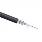 Кабель волоконно-оптический 9/125 одномодовый, 8 волокон, loose tube, бронированный стальной лентой и стальными провол