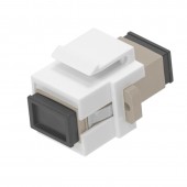 Модуль коммутационный типа Keystone SC/UPC MM 50/125, розетка цвет бежевый, пластик цвет белый