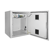 ITK Шкаф уличный 19" 12U 650x600, IP55 металл дверь, серый