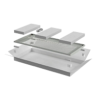 ITK LINEA E Дверь перфорированная 600мм шкафа 42U сер.