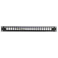 Патч-панель наборная 19",1U, под 24 модуля Keystone, UTP/STP