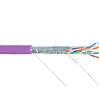 Кабель NIKOLAN F/UTP 4 пары, Кат.5e (Класс D), тест по ISO/IEC, 100МГц, одножильный, BC (чистая медь), 24AWG (0,50мм), внутренний, LSZH нг(А)-HFLTx, ф